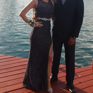 Navy blue prom dress